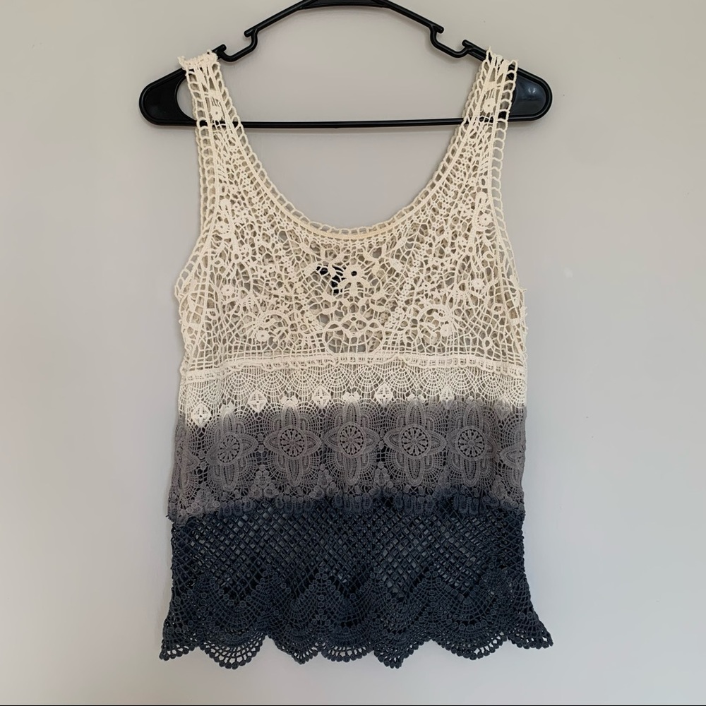 American eagle crochet tank top xs